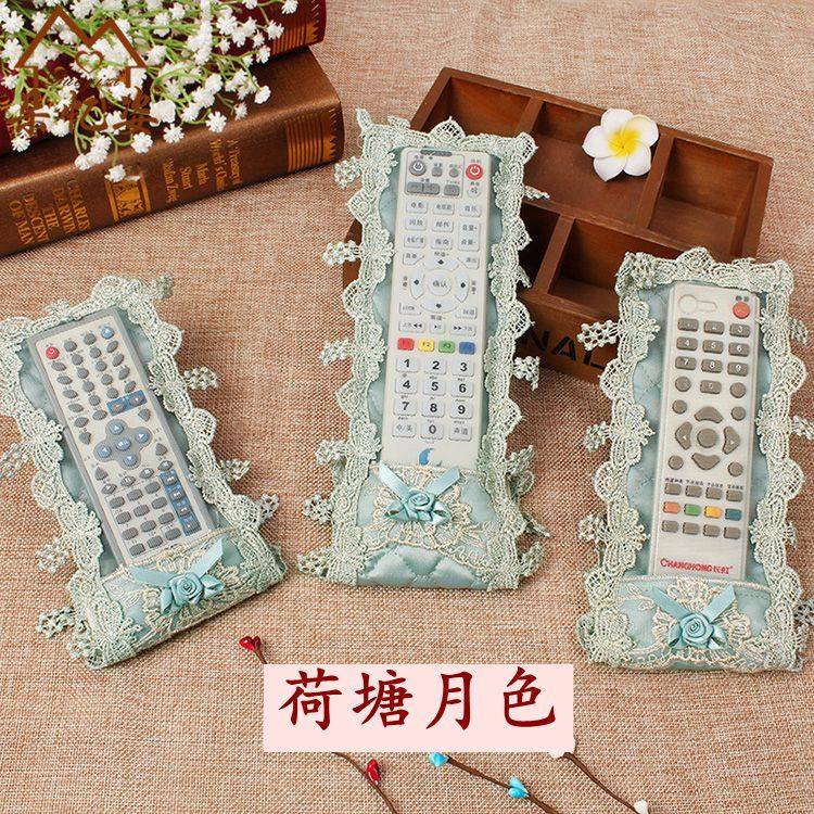 Eurostyle high-end cloth art remote control sleeve lace embroidery dust cover TV air conditioning remote control protective sleeve cover