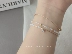 Thiết kế TYUSHA Natural Millet Ngọc trai nước ngọt Bracelet 14K vàng kim cương ngọc trai ngọt Bracelet
