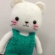 Белая кошка+x18 зеленая одежда