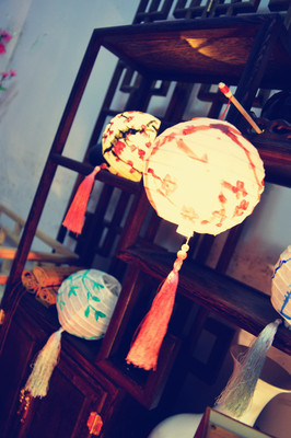 taobao agent [Jade Bird Mu Yun] BJD costume accessories lantern hand -painted Liu Su BJD props shooting lantern uncle