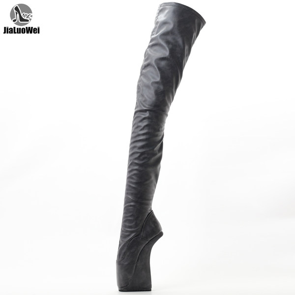 Высокая сексуальная эластичная длинная униформа, сапоги, большой размер