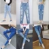 Nhà máy bán buôn trực tiếp gian hàng cung cấp mùa xuân Quần jean nữ Hàn Quốc quần jeans thời trang lỏng lẻo - Cộng với kích thước quần áo