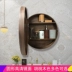 Tủ gương phòng tắm hình tròn với đèn chiếu sáng bằng gỗ nguyên khối tủ gương treo tường chống hơi nước