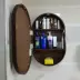 Tủ gương phòng tắm hình bầu dục có đèn treo tường tủ gương trang điểm phòng tắm gỗ nguyên khối