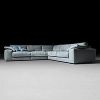 Bắc Âu xuống vải sofa biệt thự phòng khách kết hợp mô hình phòng hiện đại tối giản sáng tạo thời trang thiết kế nội thất ghế sofa gỗ