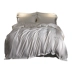 Chăn châu Âu trải giường bốn bộ bộ đồ giường ngủ lụa mượt ngủ mùa hè băng lụa ba mảnh lụa satin đơn giản - Bộ đồ giường bốn mảnh