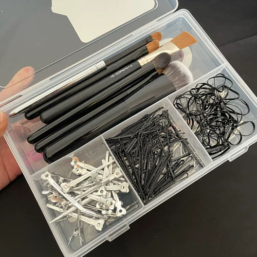 Коробка для хранения, съемная пластиковая коробка для косметики, резинка