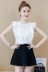 Đầm voan nữ 2018 hè mới buông thả Hàn Quốc sang trọng tay áo trắng khí chất phụ nữ - Áo sơ mi chiffon ren