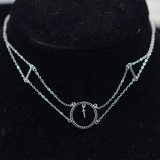 Подвеска, ожерелье, цепочка до ключиц, аксессуар, аксессуары, серебро 925 пробы