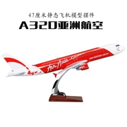 Red AirAsia tĩnh máy bay mô hình mô phỏng máy bay chở khách trang trí Airbus A320 Châu Á hàng không phòng khách trang trí 47 cm