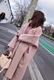 DEARHUA Xiaohuajia nhẹ nhàng lady chị bột đầy đủ len hai mặt ve áo lớn áo khoác SY14 áo dạ nữ đẹp 2021 Áo len lót đôi
