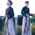 Han và triều đại Tang gốc Hanfu của nam giới hàng ngày trở lại với phong cách cổ xưa cp những người yêu thích nạp phong cách Trung Quốc sinh viên công chúa cải thiện Qufu Áo khoác đôi