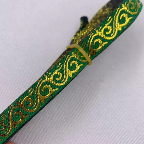 1 см Национальный горячий золотой кружевной шлюжок вспомогательный материал цветущий расцветает вышиваемая ремешок.