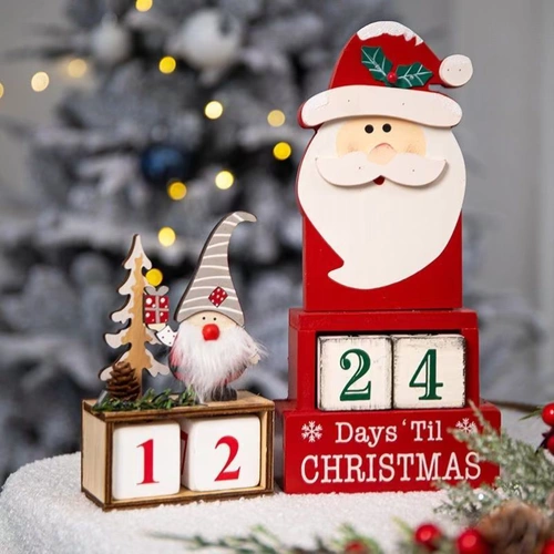Санта -Клаус Обратный отсчет обратного отсчета, практическое небольшое подарок, подарочная коробка обратного отсчета снеговика.