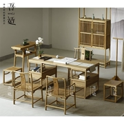 Ishi cũ cũ elm mới Trung Quốc bàn trà bàn máy tính bàn gỗ rắn Zen đồ nội thất đơn giản vẽ trường hợp nghiên cứu - Bộ đồ nội thất