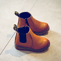 Martens, демисезонная детская обувь для мальчиков, флисовые ботинки, короткие сапоги, 2018