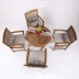 Laixin lasun đồ gỗ ngoài trời gỗ rắn 90 bàn tròn giải trí bàn cà phê ban công bàn ghế kết hợp bộ đồ ba mảnh - Bàn ghế ngoài trời / sân Bàn ghế ngoài trời / sân