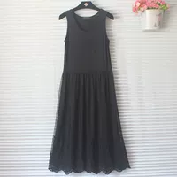 Летняя кружевная майка, платье-комбинация, длинная юбка, платье, свободный крой, в корейском стиле