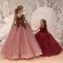 Váy dạ hội trẻ em Hàn Quốc cao cấp cho bé gái phong cách nước ngoài siêu cổ tích váy công chúa poncho - Váy trẻ em