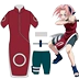 Naruto chính hãng NARUTO Haruno Sakura COS trang phục Sakura sườn xám trán bảo vệ Bộ đầy đủ cosplay quần áo Cosplay Naruto