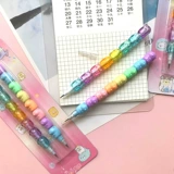 Мультяшный съемный конструктор для карандашей, милые канцтовары для школьников, подарок на день рождения