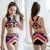 Shu Man 2018 áo tắm mới của phụ nữ bikini ba mảnh ngực nhỏ tập hợp áo tắm mỏng mảnh khảnh gợi cảm 18007 - Bộ đồ bơi hai mảnh