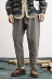 GBOY mùa đông màu rắn dây rút dày quần len giản dị nam Nhật Bản quần lỏng xu hướng quần chân bình thường quần áo thể thao nam Quần mỏng