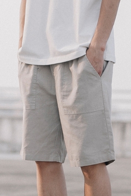 GBOY mùa hè Nhật Bản Harajuku phong cách linen quần short nam thanh niên màu rắn đơn giản phần mỏng rửa chic loose quần