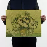 Van Gogh Monet Passasisovo и другие ностальгические коллекции рисунок ретро -масля на бумаге для кожи.
