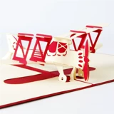 Трехмерная открытка, карточки, самолет, DIY, 3D, подарок на день рождения, делается под заказ