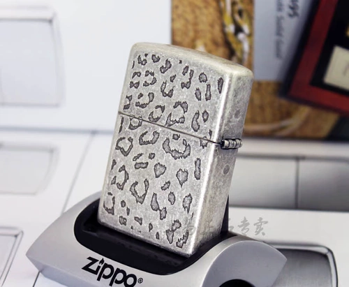 Muyi Zippo Lighter Magic Beast Shop Little Leopard Leopard, леопардовый леопард, древняя серебряная бронза ZBT-37A