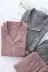 Áo choàng cotton Nhật Bản đồ ngủ cotton nam và nữ mùa xuân và mùa thu cotton đôi gạc đôi tay áo dài dịch vụ nhà bộ - Bộ Pajama