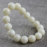 White Bodhi Root Bracelet Đơn nhẫn mật độ cao Hạt thô White Jade Bodhi Bead Bracelet Nam và nữ Người yêu Quà tặng