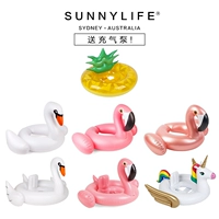 Sahuan! Được ủy quyền chính hãng [Úc SUNNY LIFE] vòng bơi flamingo cho trẻ em mới - Cao su nổi phao bơi chống lật cho be