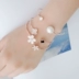 Vòng tay nhỏ tươi Sen mở phiên bản văn học Hàn Quốc mạ bạc sáng tạo lá cây thời trang đẹp Hàn Quốc đơn giản vòng tay nữ - Vòng đeo tay Clasp