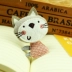 Handmade DIY Cute Cartoon Corsage Kitten Trâm Vải Doll Doll Red Red Headgear Bag Pin Phụ kiện - Trâm cài