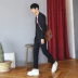 Bộ đồ vest nam phù hợp với phiên bản Hàn Quốc của xu hướng Slim đẹp trai chú rể chuyên nghiệp mặc bộ đồ nhỏ hai bộ kiểu Anh - Suit phù hợp áo comple Suit phù hợp