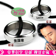 New Leslie Cheung Tưởng Niệm Beyond Wong Ka Kui Michael Jackson với kim cương-studded titanium thép chữ vòng cổ