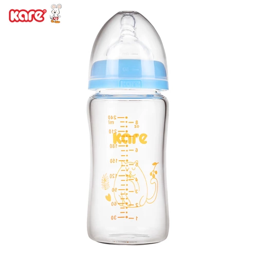 Kare/Keer широко диаметром с высоким расщеплением стеклянной бутылки Новое грудное молоко с первым рождением Real 90-150-240ML