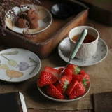 雅集堂 Huayan Glaze Color рука -запонированная маленькая фруктовая диск чайная чашка Dim Sum