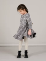 Трикотажное утепленное демисезонное платье для девочек, 2-12 лет, длинный рукав