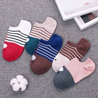 Vớ nữ vớ mùa hè siêu mỏng vớ thuyền thấp để giúp cotton nông miệng vô hình vớ thể thao vớ sinh viên dễ thương - Bít tất nữ vớ trắng