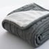 Nhật bản-phong cách đơn giản tốt màu rắn cashmere chăn mùa đông đơn trưa phá vỡ chăn giải trí chăn dệt kim hai lớp chăn len Ném / Chăn
