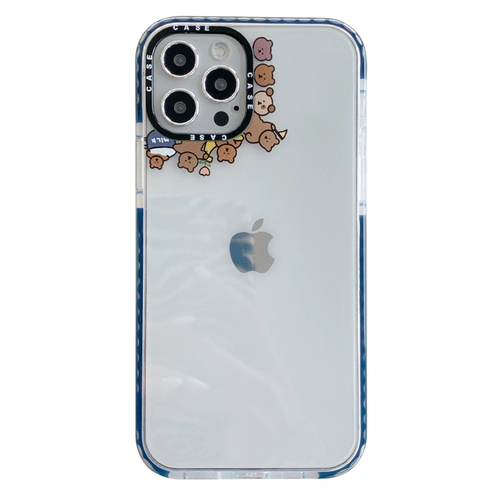Apple, прозрачный iPhone15 Pro, iPhone 14, защитный чехол, с медвежатами, для влюбленных, защита при падении