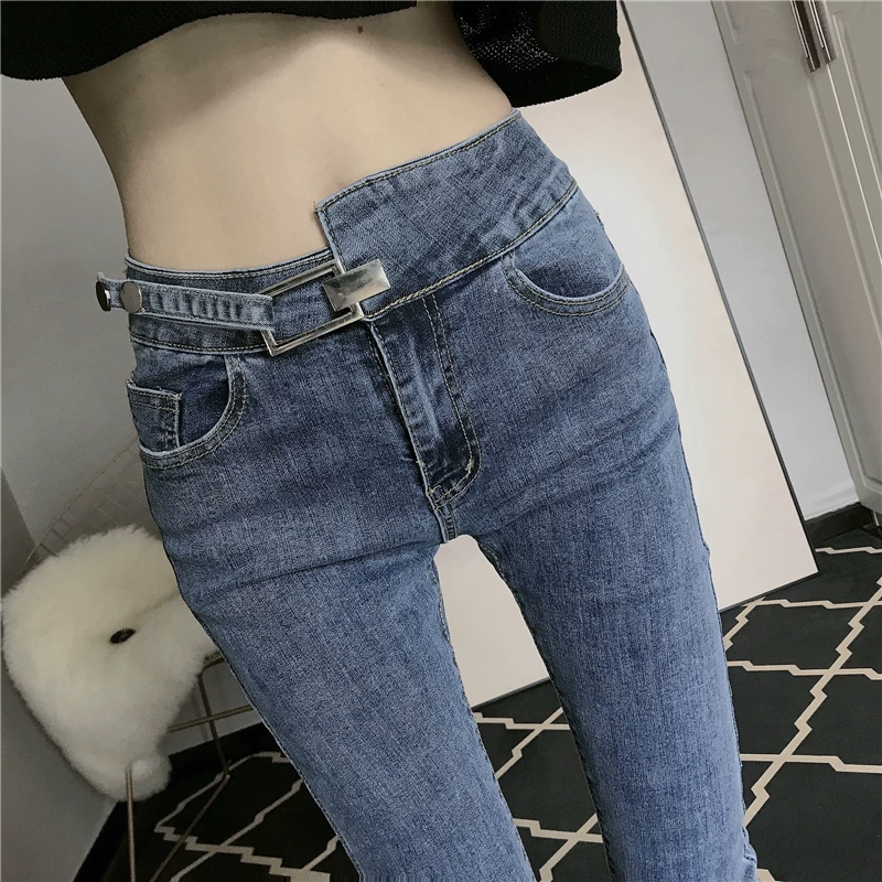 Jeans, trousers, autumn rostometer, pencil, 2021 years, tight, high waist