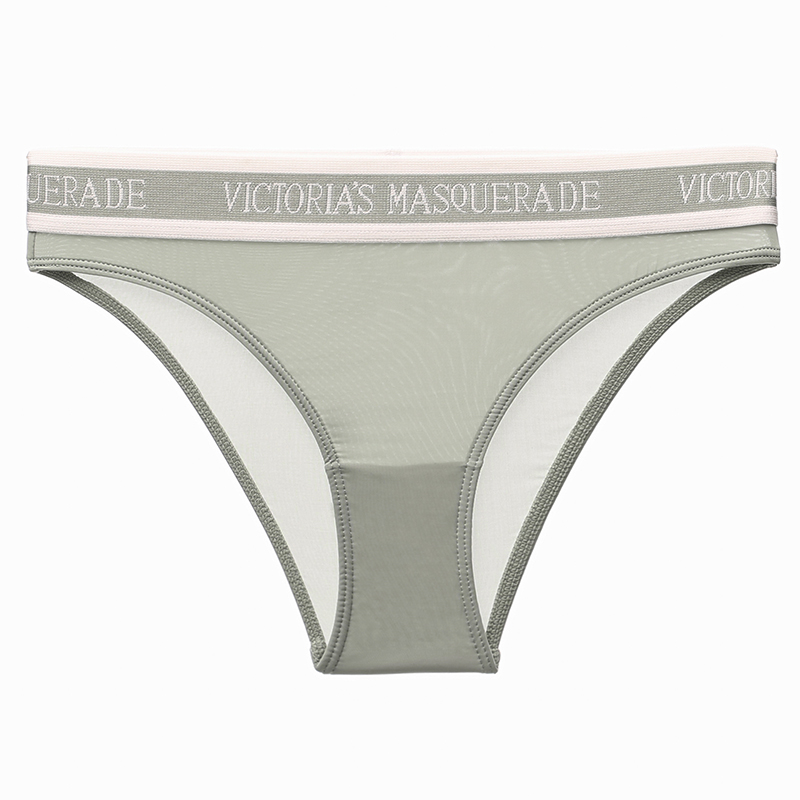 Light GreenFour Free One Makeup dance comfortable No trace underpants girl pure cotton files low-waisted sexy letter motion nylon Briefs