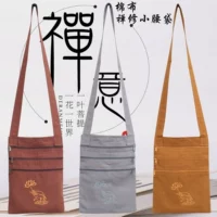 Ремонт дзен поставляется хлопчатобумажную ткань дзен монар мешок для монастых мешков для карманных карманов для горной сумки Luohan Сумка Zen Xiushi Taist Mag Сумка для плеча