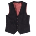 Kawasawa tùy chỉnh quý ông retro màu đỏ đậm đường kẻ mỏng phù hợp với vest vest cưới Anh tổ chức thời trang vest - Dệt kim Vest