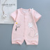 Bé ngắn tay jumpsuit cotton nam bé mùa hè ăn mặc romper bé trẻ sơ sinh 0-6 tháng phần mỏng quần áo mùa hè bộ khủng long Áo liền quần