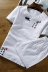 Trang phục dân tộc mùa hè cotton T-Shirt quần short cotton thể thao phù hợp với kích thước lớn Trung Quốc thêu phần mỏng quần áo